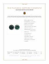 3.09&nbsp;Ct.Tw.Total Carat Weight Bluish Green Sapphire Pair from Ceylon (Sri Lanka) Scan Report