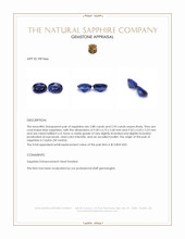 5.80 Ct.Tw.Total Carat Weight Blue Sapphire Pair from Ceylon (Sri Lanka) Appraisal