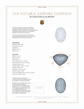 5.80 Ct.Tw.Total Carat Weight Blue Sapphire Pair from Ceylon (Sri Lanka) 3 D Scan Report
