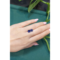 4.04&nbsp;Ct.Tw.Total Carat Weight Blue Sapphire Pair from Ceylon (Sri Lanka) Life Style
