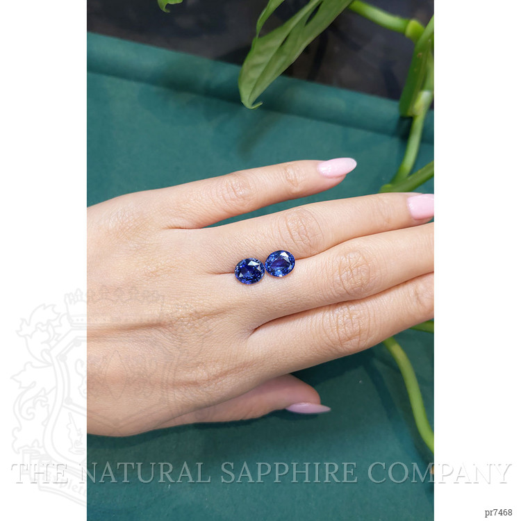 5.21 Ct.Tw. Blue Sapphire Pair from Ceylon (Sri Lanka)
