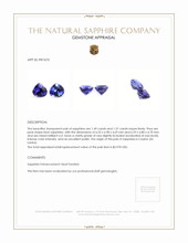 3.06 Ct.Tw.Total Carat Weight Blue Sapphire Pair from Ceylon (Sri Lanka) Appraisal