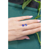 3.06&nbsp;Ct.Tw.Total Carat Weight Blue Sapphire Pair from Ceylon (Sri Lanka) Life Style