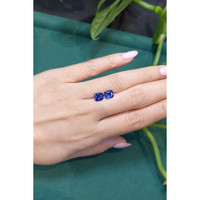 2.89&nbsp;Ct.Tw.Total Carat Weight Blue Sapphire Pair from Ceylon (Sri Lanka) Life Style