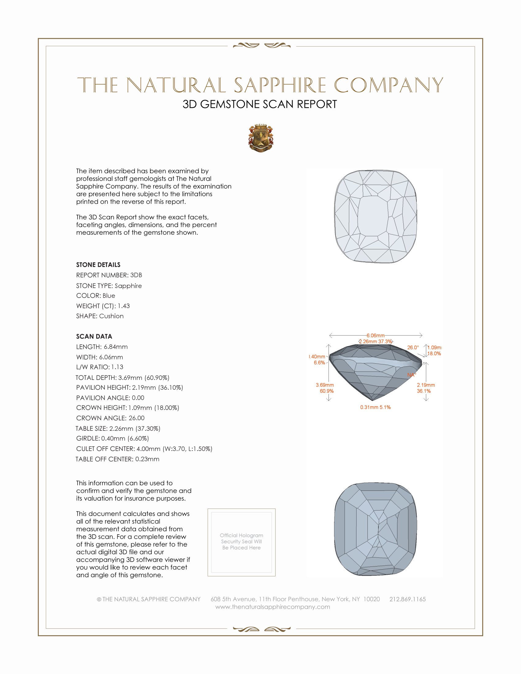 2.89 Ct.Tw. Blue Sapphire Pair from Ceylon (Sri Lanka)