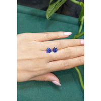 3.18&nbsp;Ct.Tw.Total Carat Weight Blue Sapphire Pair from Ceylon (Sri Lanka) Life Style