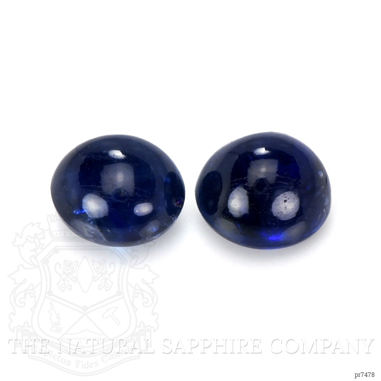 3.97 Ct.Tw. Blue Cabochon Sapphire Pair from Madagascar