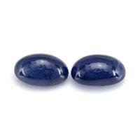 15.49&nbsp;Ct.Tw.Total Carat Weight Blue Cabochon Sapphire Pair from Madagascar Video