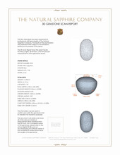 15.49&nbsp;Ct.Tw.Total Carat Weight Blue Cabochon Sapphire Pair from Madagascar 3 D Scan Report