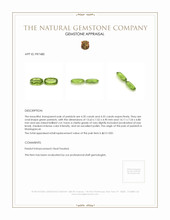 8.75 Ct.Tw.Total Carat Weight Green Peridot Pair from Madagascar Appraisal