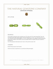 8.75 Ct.Tw.Total Carat Weight Green (Lime Green) Peridot Pair from Madagascar Appraisal