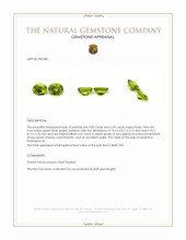 6.29 Ct.Tw.Total Carat Weight Green (Lime Green) Peridot Pair from Madagascar Appraisal