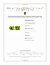 6.29 Ct.Tw.Total Carat Weight Green Peridot Pair from Madagascar Scan Report