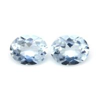 3.63 Ct.Tw.Total Carat Weight Aquamarine Pair from Madagascar Video