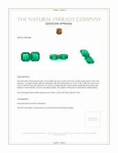 1.27 Ct.Tw.Total Carat Weight Emerald Pair from Afghanistan Appraisal
