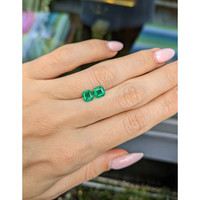 1.27 Ct.Tw.Total Carat Weight Emerald Pair from Afghanistan Life Style