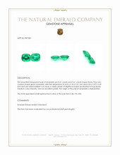 1.22 Ct.Tw.Total Carat Weight Emerald Pair from Afghanistan Appraisal