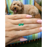 1.22 Ct.Tw.Total Carat Weight Emerald Pair from Afghanistan Life Style