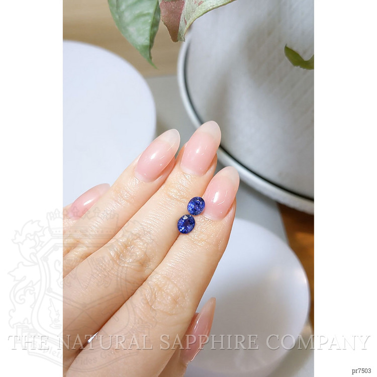1.79 Ct.Tw. Blue Sapphire Pair from Ceylon (Sri Lanka)