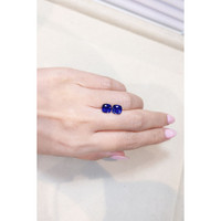 4.04&nbsp;Ct.Tw.Total Carat Weight Blue Sapphire Pair from Ceylon (Sri Lanka) Life Style
