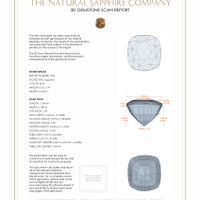 4.04 Ct.Tw.Total Carat Weight Blue Sapphire Pair from Ceylon (Sri Lanka) 3 D Scan Report