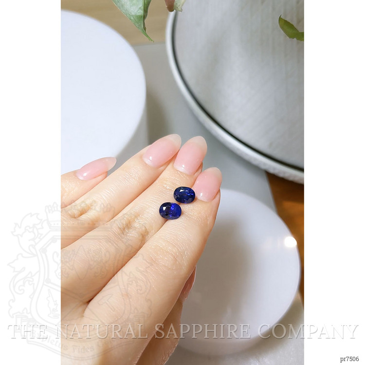 4.70 Ct.Tw. Blue Sapphire Pair from Ceylon (Sri Lanka)