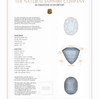 4.70&nbsp;Ct.Tw.Total Carat Weight Blue Sapphire Pair from Ceylon (Sri Lanka) 3 D Scan Report