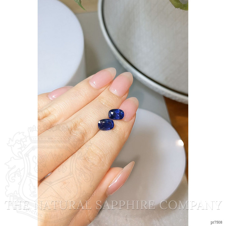 4.38 Ct.Tw. Blue Sapphire Pair from Ceylon (Sri Lanka)
