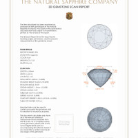 2.86 Ct.Tw.Total Carat Weight Blue Sapphire Pair from Ceylon (Sri Lanka) 3 D Scan Report
