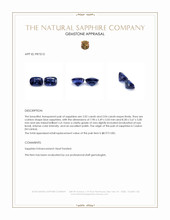 4.06 Ct.Tw.Total Carat Weight Blue Sapphire Pair from Ceylon (Sri Lanka) Appraisal