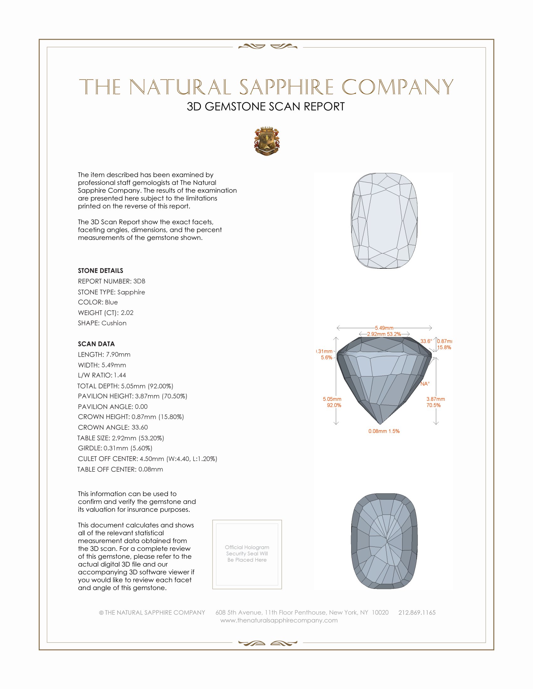 4.06 Ct.Tw. Blue Sapphire Pair from Ceylon (Sri Lanka)