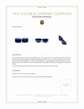 5.24 Ct.Tw.Total Carat Weight Blue Sapphire Pair from Ceylon (Sri Lanka) Appraisal