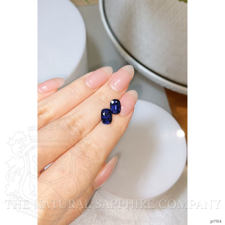 5.24 Ct.Tw. Blue Sapphire Pair from Ceylon (Sri Lanka)