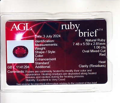 2.14 Ct.Tw. Ruby Pair from Mozambique
