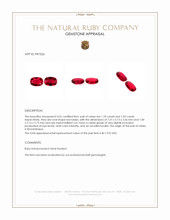 2.26 Ct.Tw.Total Carat Weight Ruby Pair from Mozambique Appraisal