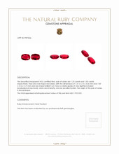 2.26 Ct.Tw.Total Carat Weight Ruby Pair from Mozambique Appraisal