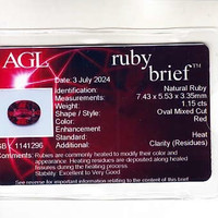 2.33 Ct.Tw.Total Carat Weight Ruby Pair from Mozambique Scan Report