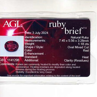 2.33 Ct.Tw.Total Carat Weight Ruby Pair from Mozambique Scan Report