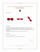 2.36 Ct.Tw.Total Carat Weight Ruby Pair from Mozambique Appraisal