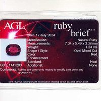 2.36 Ct.Tw.Total Carat Weight Ruby Pair from Mozambique Scan Report