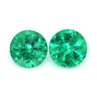 0.53 Ct.Tw.Total Carat Weight Emerald Pair from Zambia Video