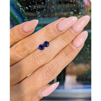 1.21&nbsp;Ct.Tw.Total Carat Weight Blue Sapphire Pair from Ceylon (Sri Lanka) Life Style