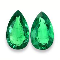 7.94 Ct.Tw.Total Carat Weight Emerald Pair from Zambia Video