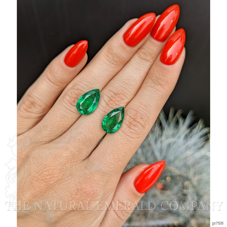 7.94 Ct.Tw. Emerald Pair from Zambia