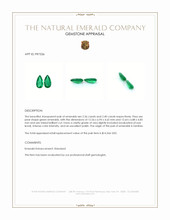 4.76 Ct.Tw.Total Carat Weight Emerald Pair from Zambia Appraisal