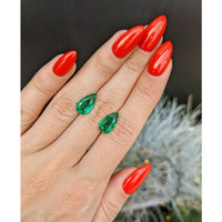 4.76 Ct.Tw.Total Carat Weight Emerald Pair from Zambia Life Style