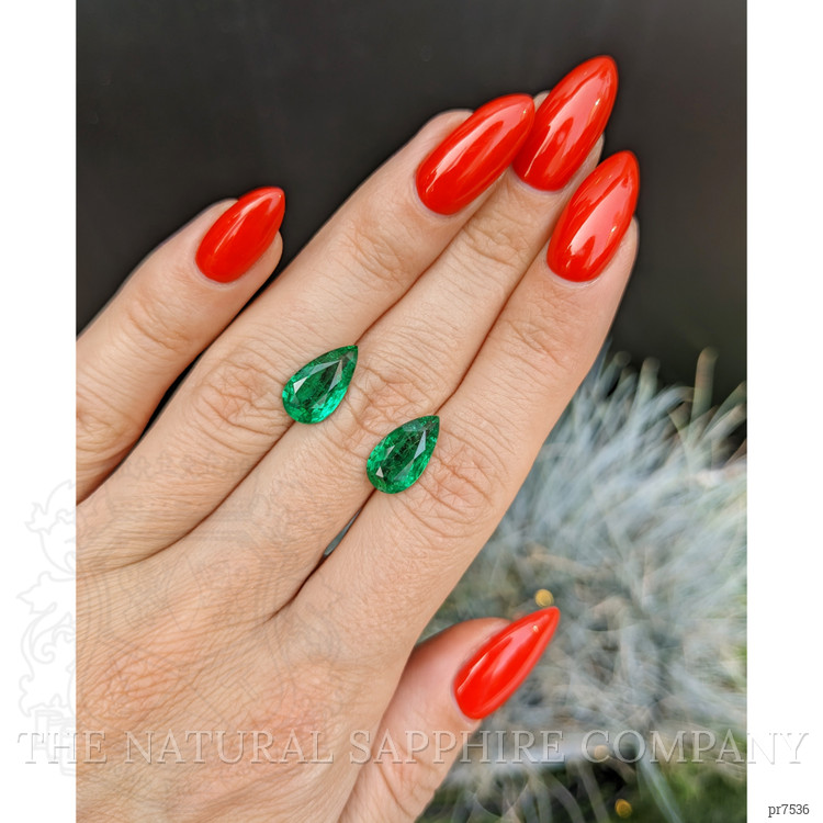 4.76 Ct.Tw. Emerald Pair from Zambia