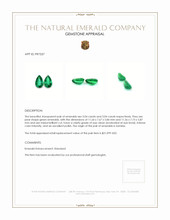 6.08 Ct.Tw.Total Carat Weight Emerald Pair from Zambia Appraisal