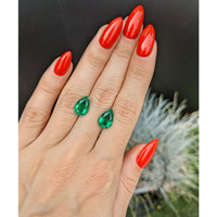 6.08 Ct.Tw.Total Carat Weight Emerald Pair from Zambia Life Style