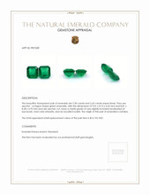 6.15 Ct.Tw.Total Carat Weight Emerald Pair from Zambia Appraisal
